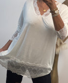 Top dentelle blanc TU 40/46 et TU 46/50