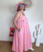 Robe Vichy multicolore fluo