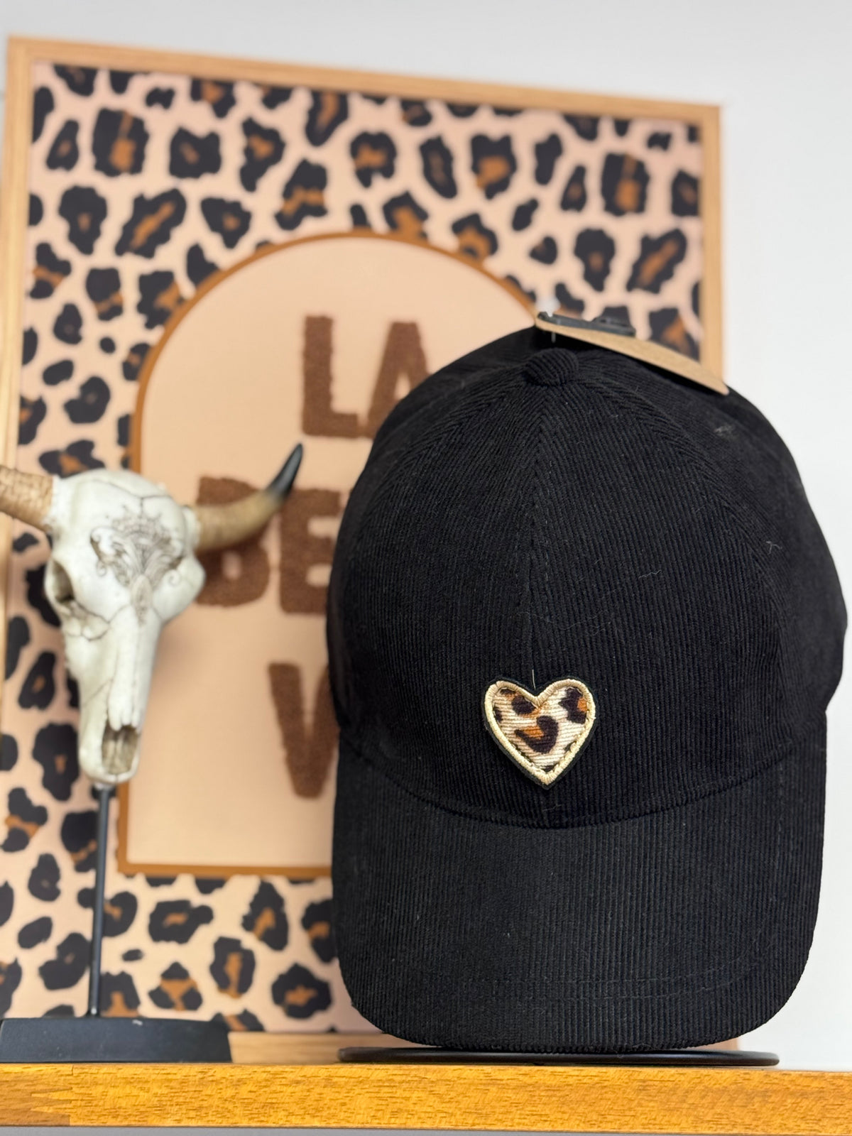 Casquette velours côtelé noir