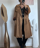 Manteau Arizona suédine camel
