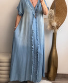 Robe longue bohème bleu TU 38/46