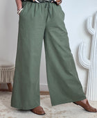 Pantalon lin et coton kaki 38/44