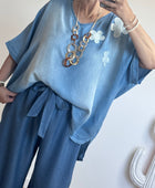 Blouse bohème fleurs brisées TU 46/52