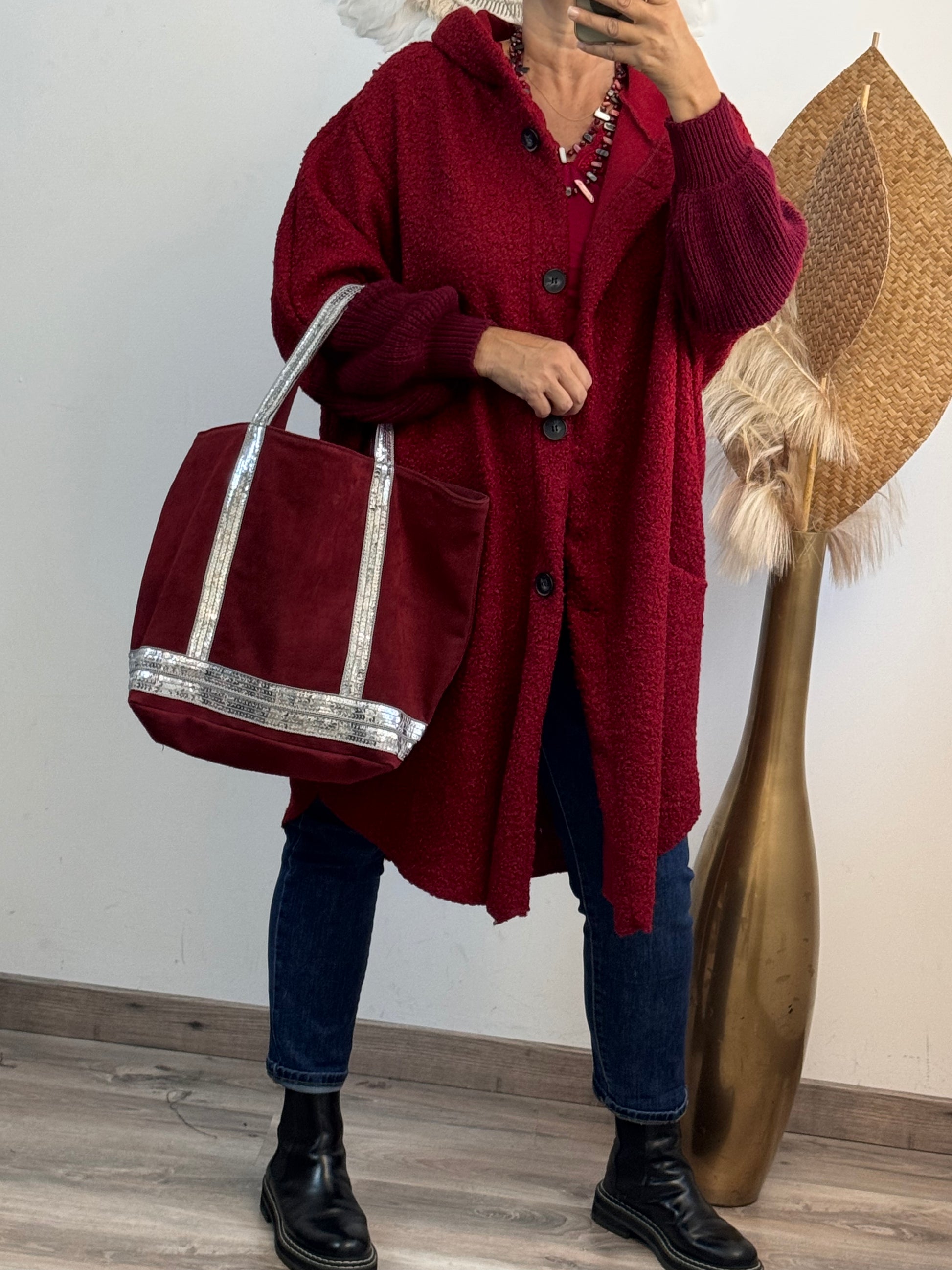 Manteau Marceau bordeaux