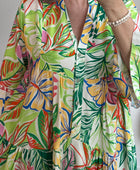 Robe floral vert