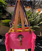 Sac bohème rose