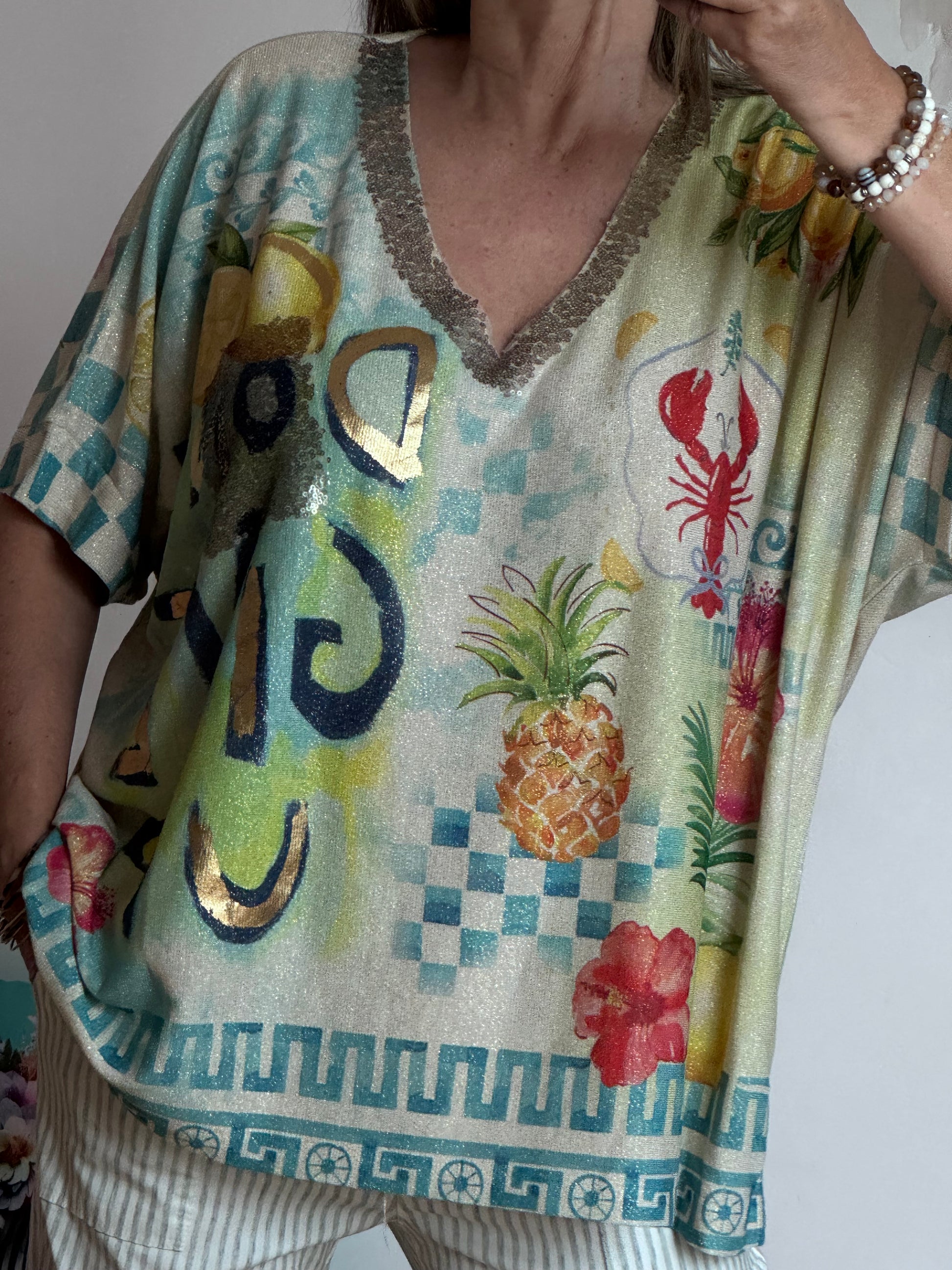 Haut oversize Don’t give up