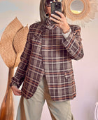 Veste blazer carreaux
