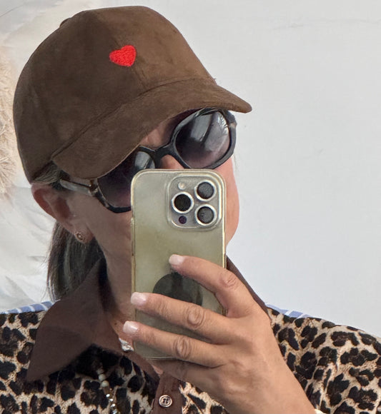 Casquette Love marron
