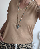 Teeshirt camel reflet doré TU 36/42