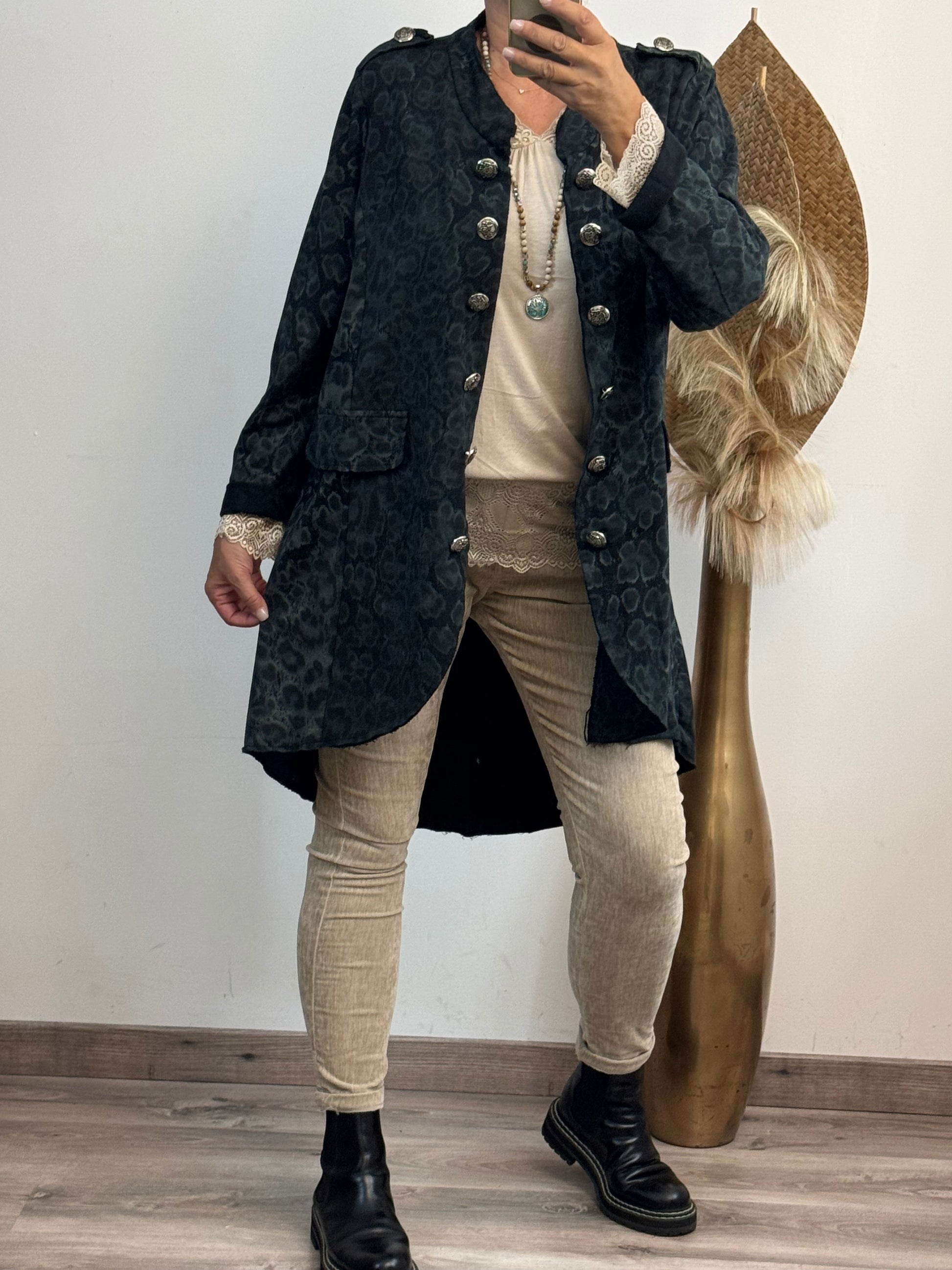 Veste napolitaine Léo noire