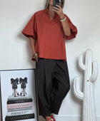 Pantalon Alan marron fines rayures TU 38/48