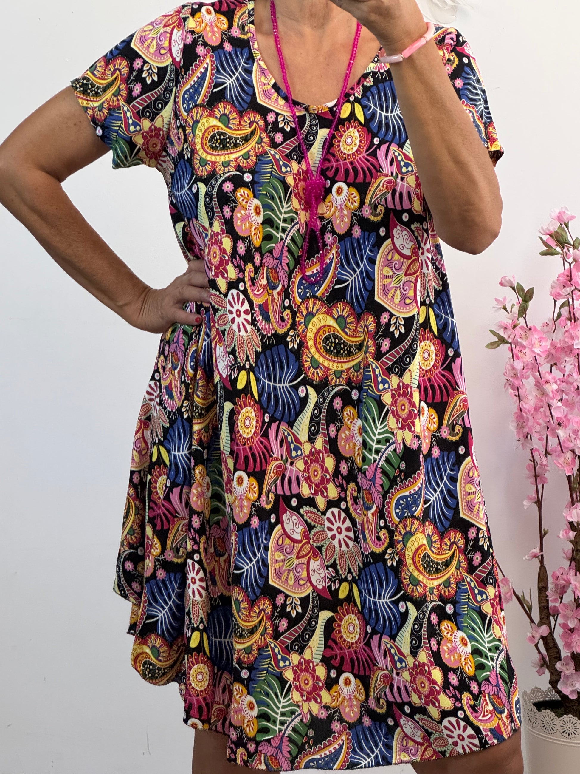 Robe arabesque multicolore