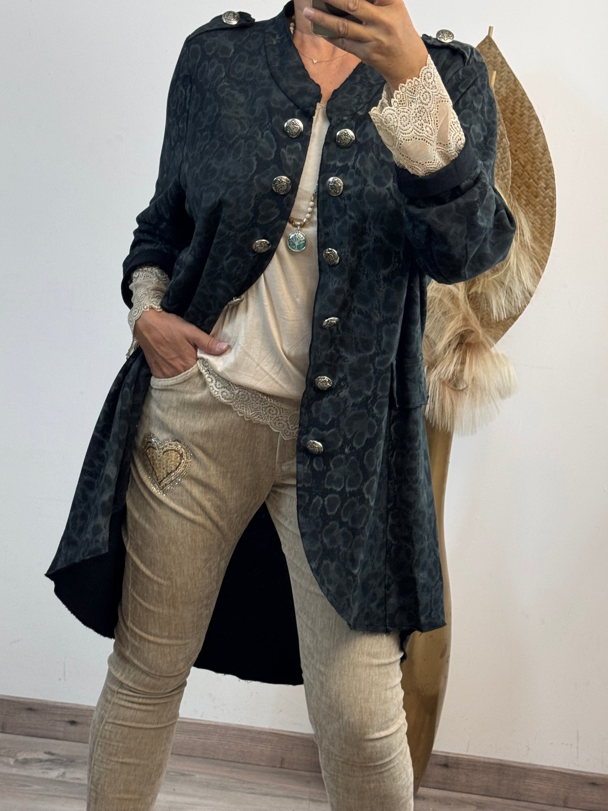 Veste napolitaine Léo noire