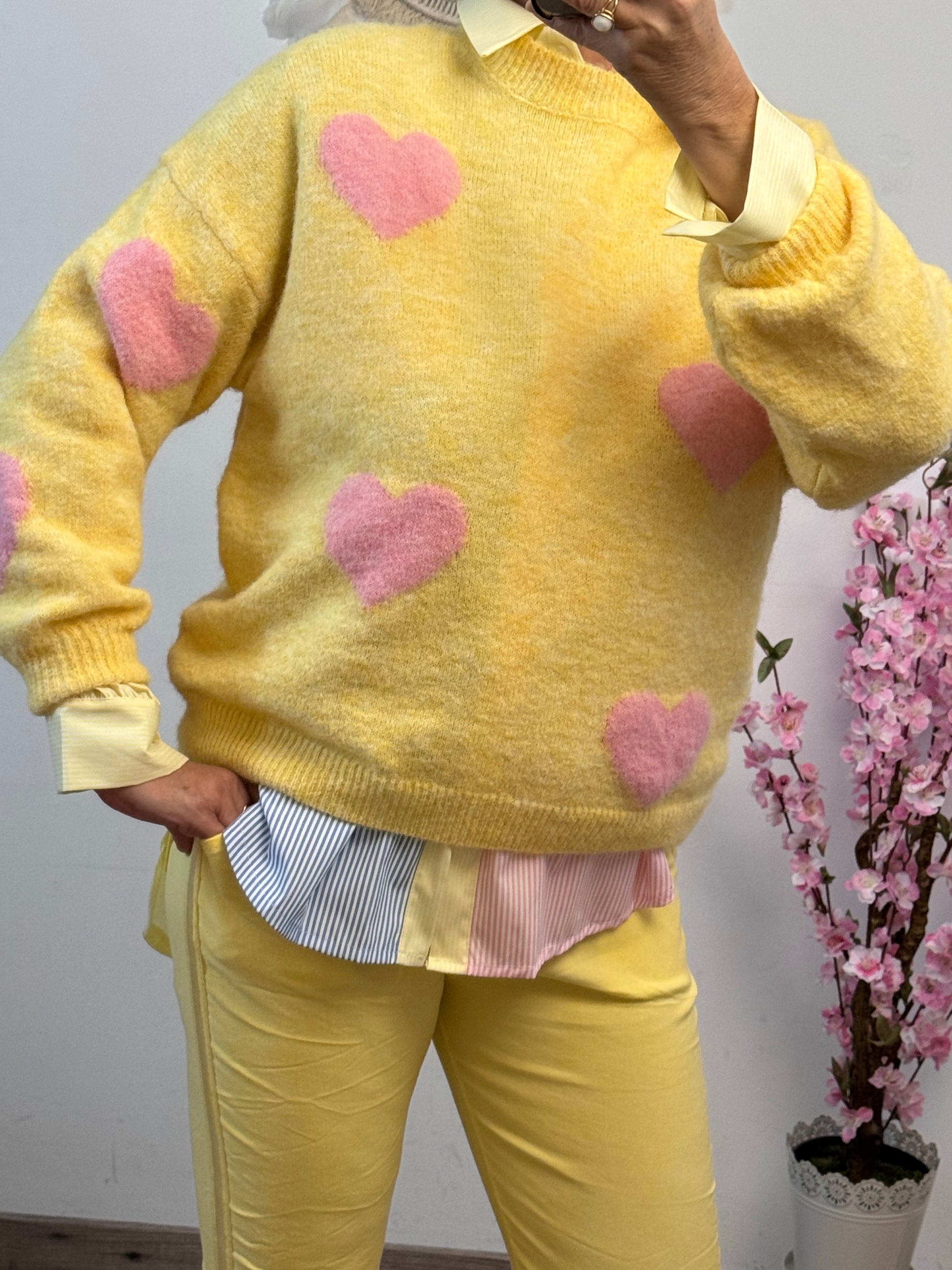 Pull love jaune 🩷TU 36/44