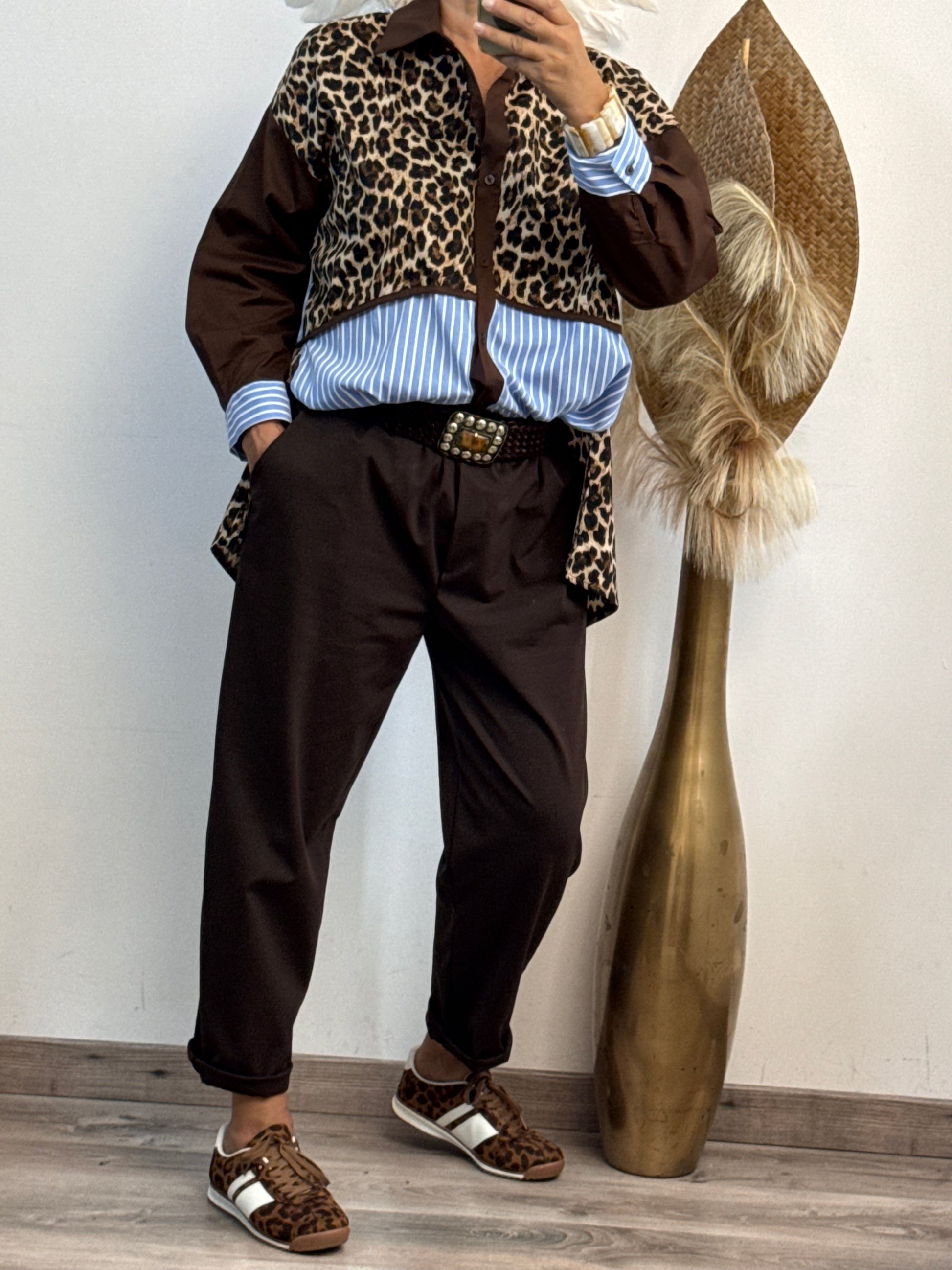 Pantalon Sacha marron TU 42/50