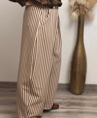 Pantalon ballon rayures marrons