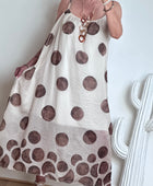 Robe à pois fond crème
