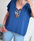 Teeshirt maille fine marine TU 36/46