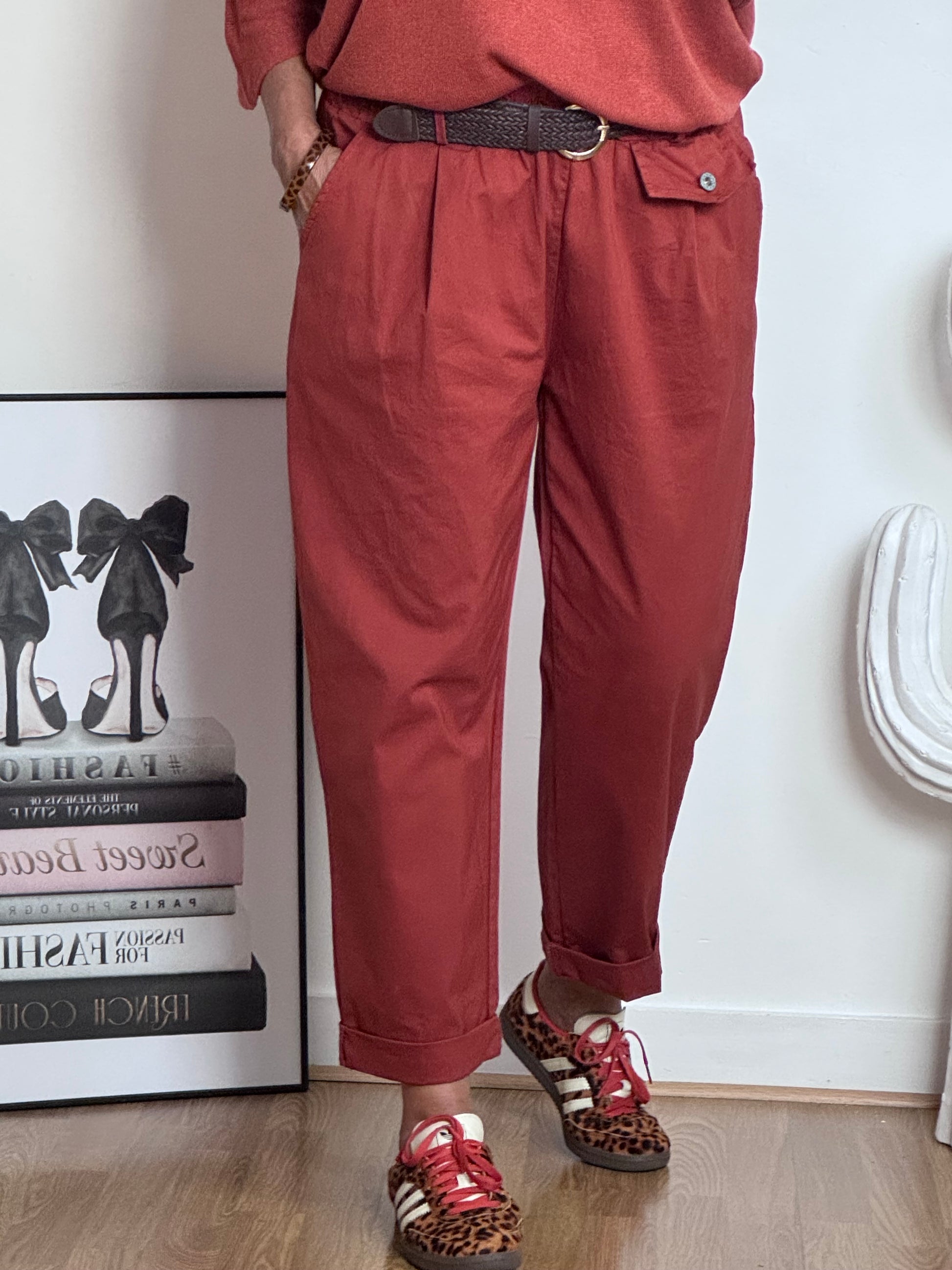 Pantalon confort Arthur terracotta TU 38/48