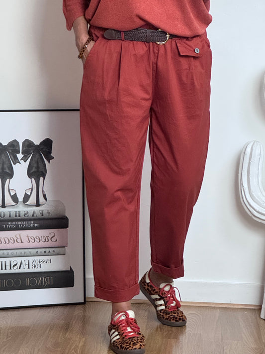Pantalon confort Arthur terracotta TU 38/48