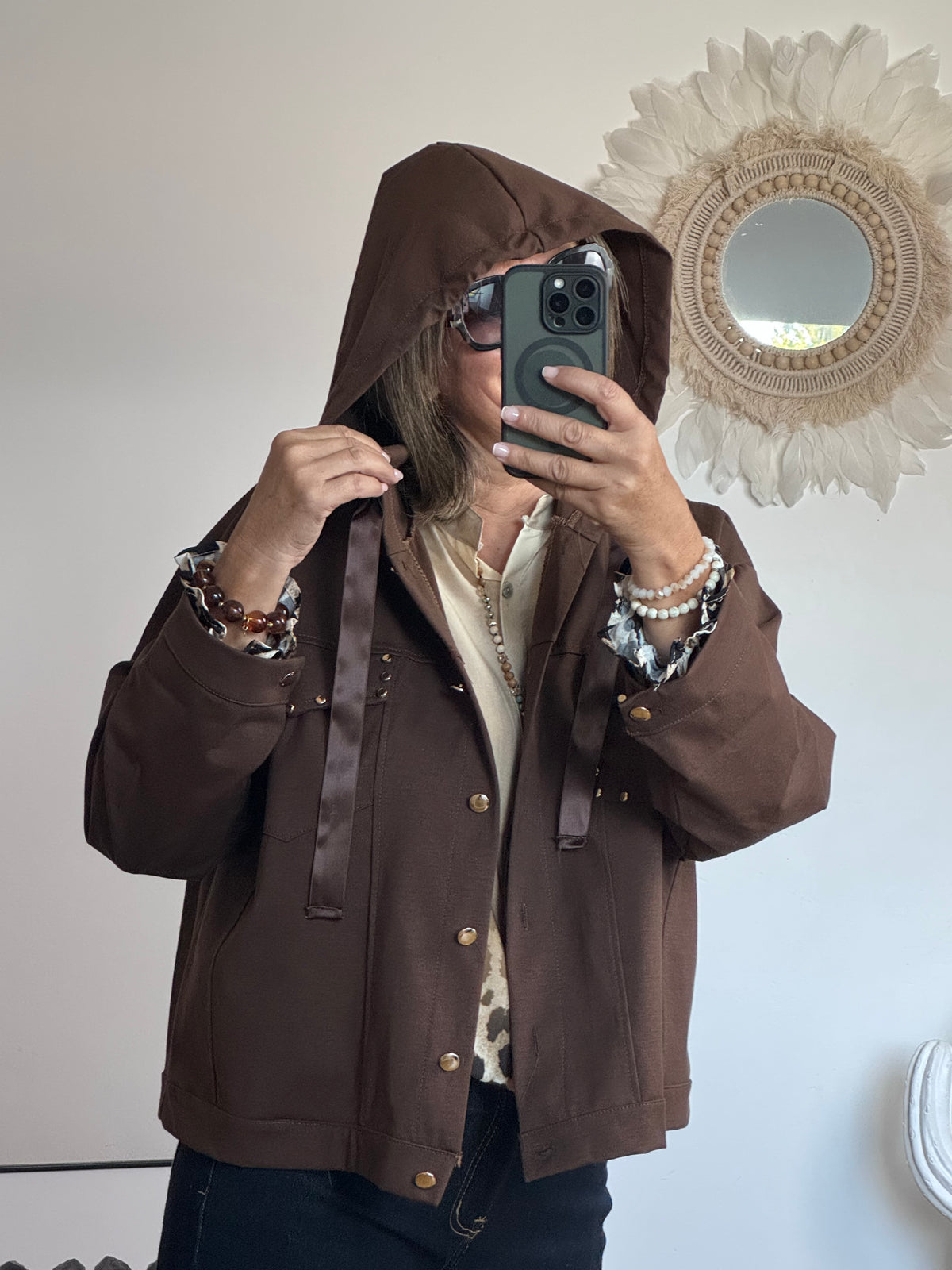 Veste casuel gold marron