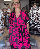 Robe arabesque noir fuchsia TU 40/48