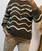 Pull d’hiver marron taupe