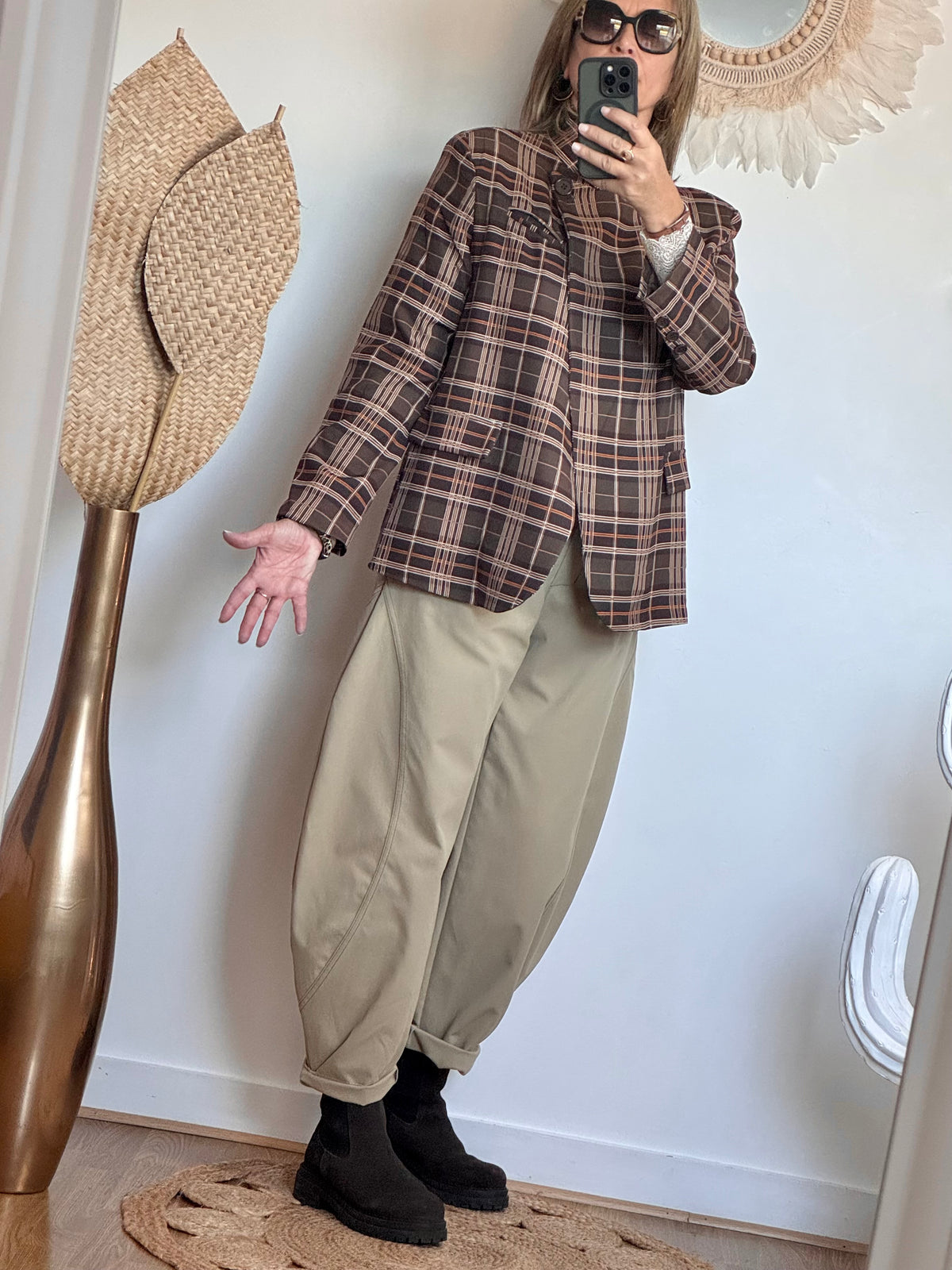 Veste blazer carreaux