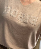 Pull Bisous marron clair