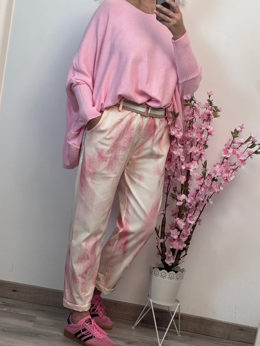 Pantalon tie and dye rose TU 40/48