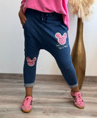 Pantalon saroual denim bleu Mickey