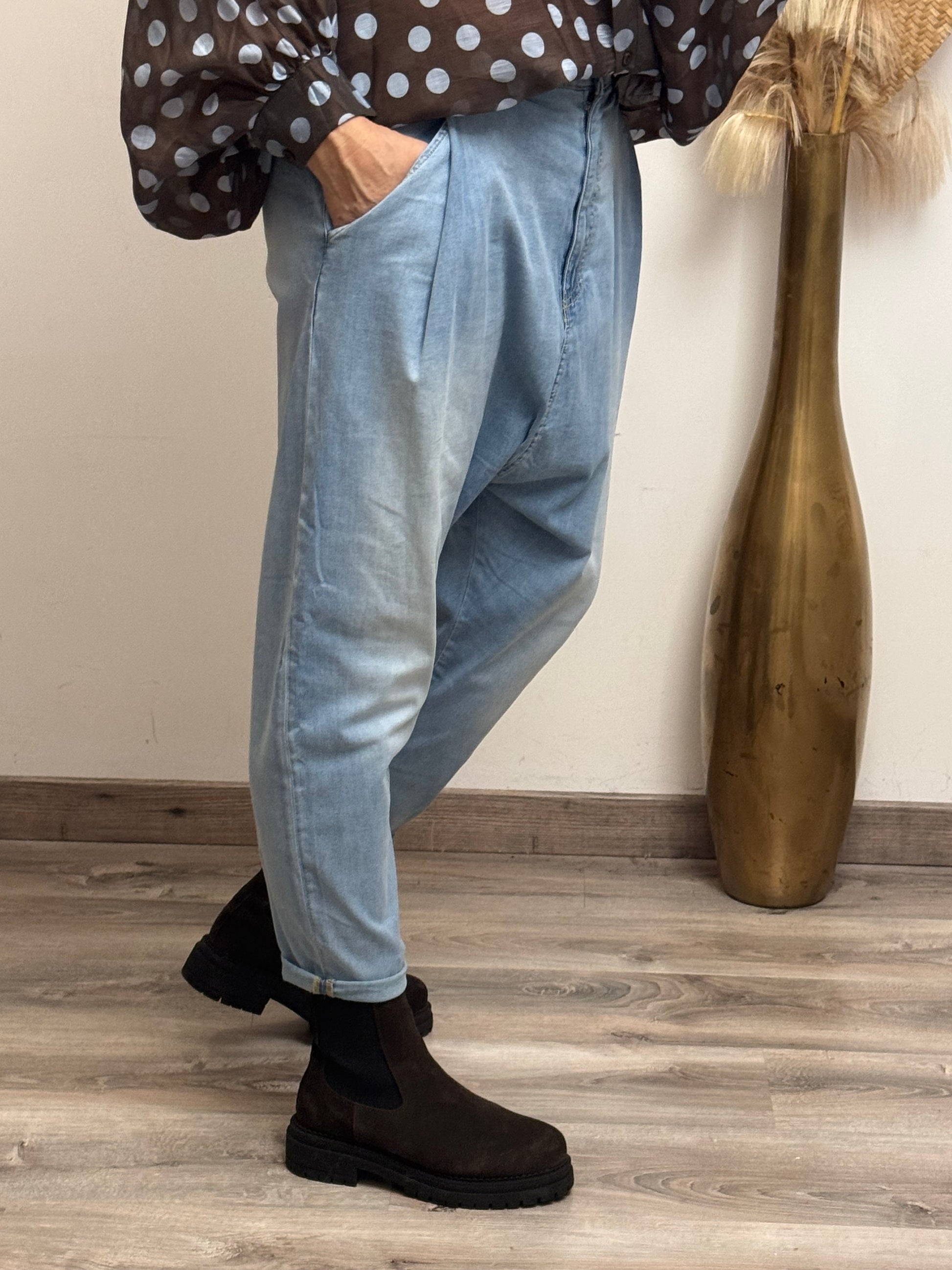 Jeans saroual bleu