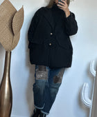 Veste moumoute noire