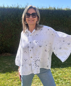 Chemise oversize bandana blanc