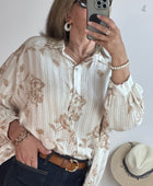 Chemise Jade floral beige