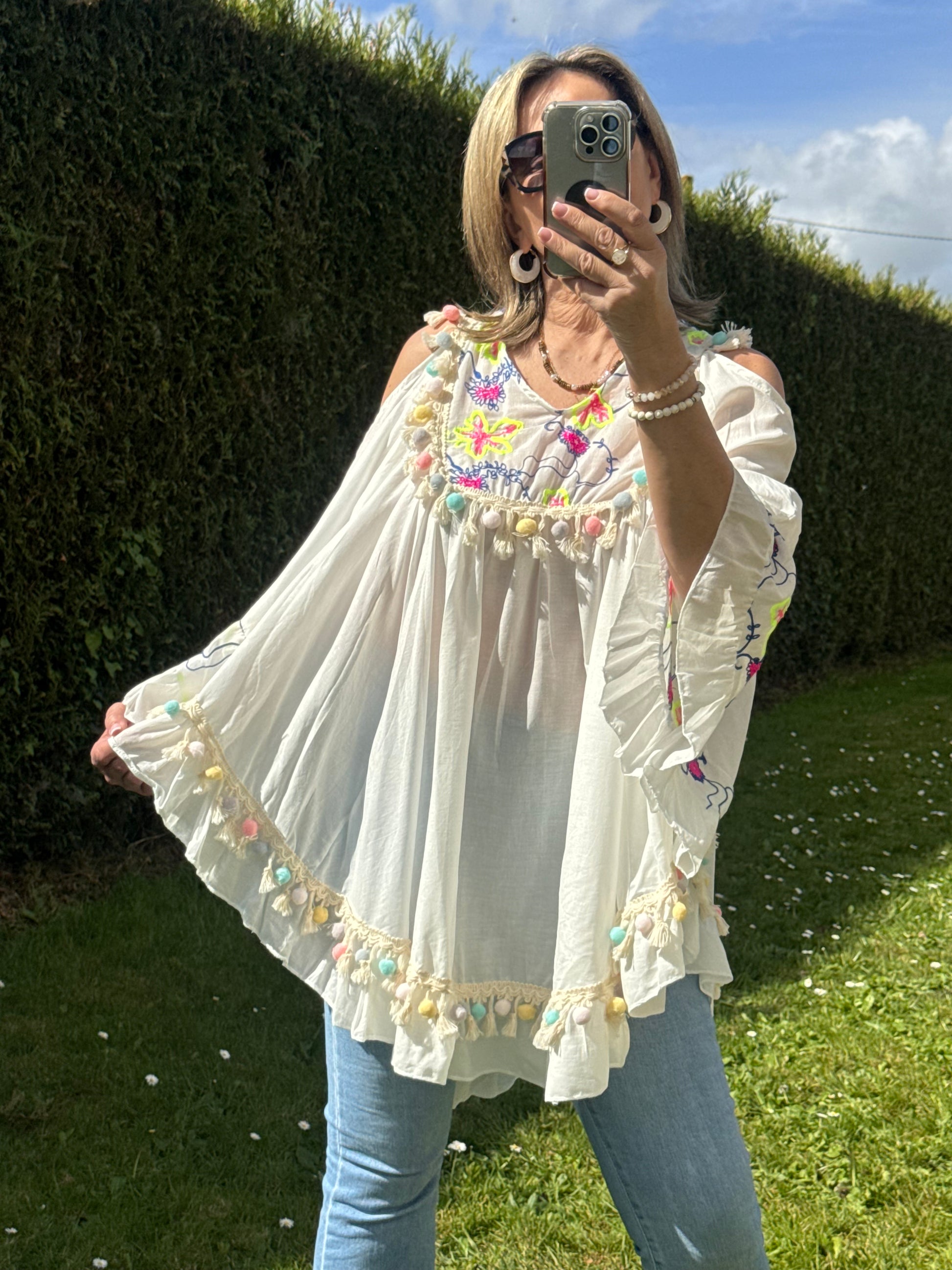 Blouse bohème blanche