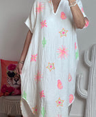 Robe gaze de coton blanche