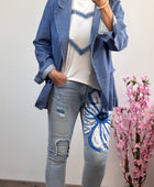 Veste blazer jean bleu clair TU 38/44