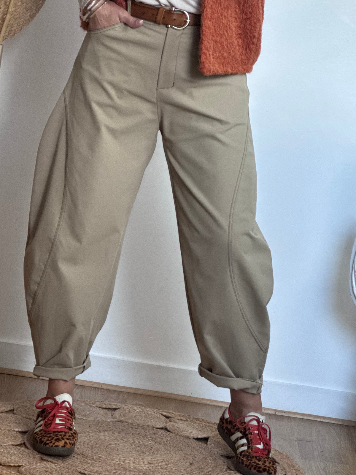 Pantalon balloon beige