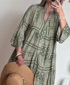 Robe Léa bandana kaki