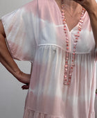 Robe tie and dye rose