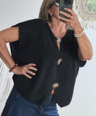 Gilet mohair noir