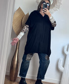 Pull oversize noir