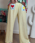Pantalon rayures jaune