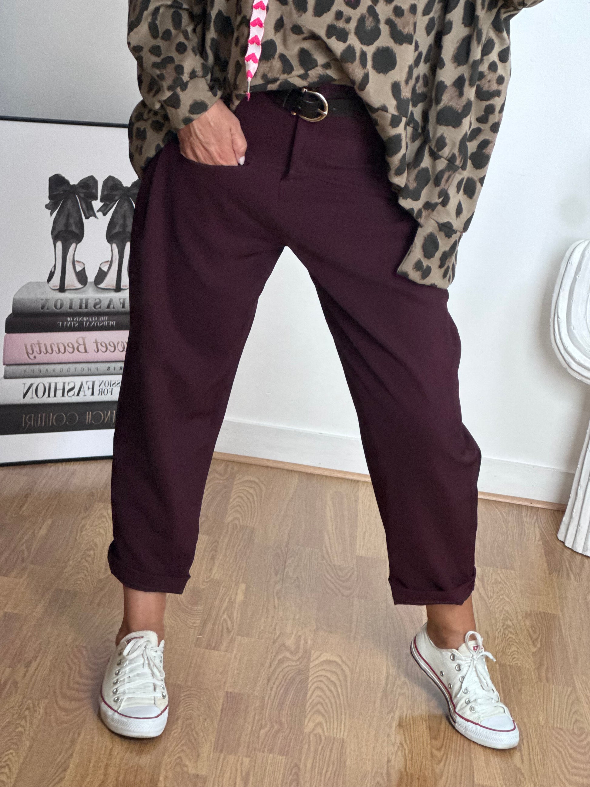 Pantalon Gabriel lie de vin TU 36/42