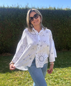 Chemise oversize bandana blanc