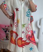 Robe chemise multicolore