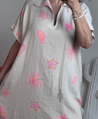 Robe gaze de coton beige