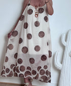 Robe à pois fond crème
